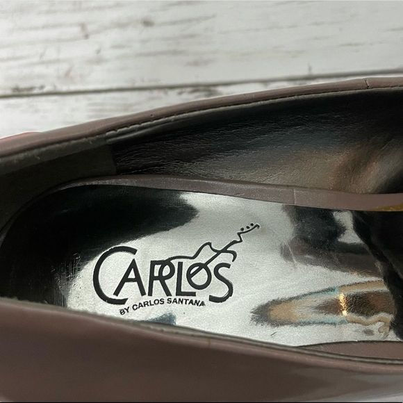CARLOS Santana Taupe Peep Toe Heel Bow Tie Shoes Size 6 - Picture 10 of 13